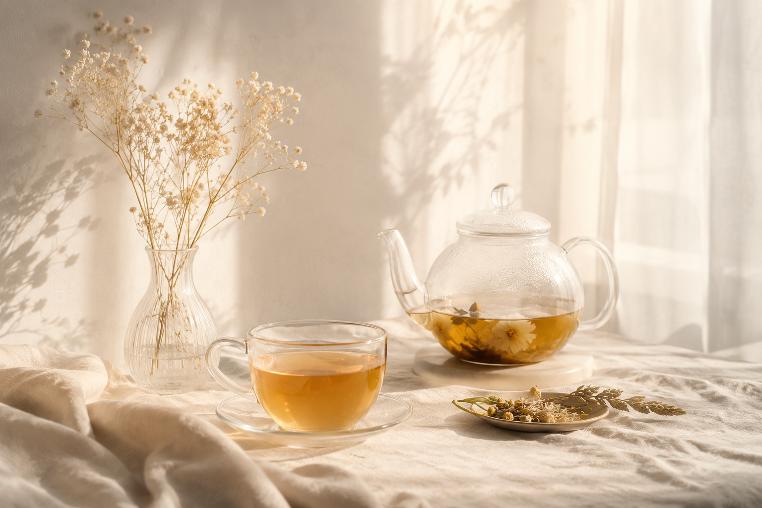 お茶と花